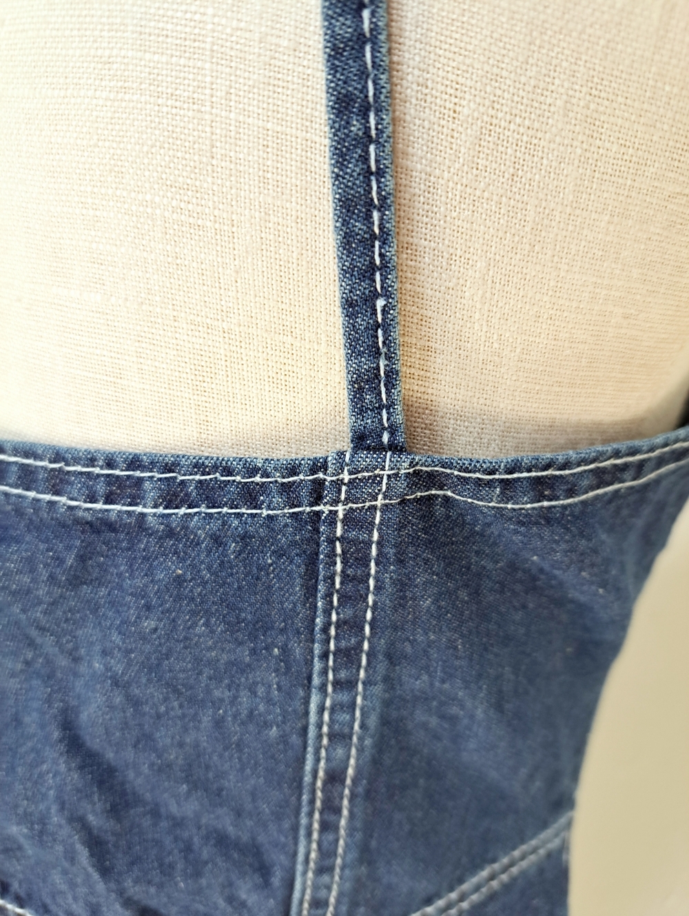 Denim Button-Front Maxi Dress - Dark Blue - Picture 3 of 12